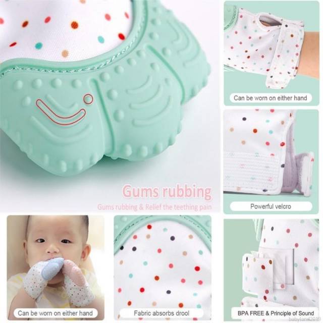 1234OS Sarung Tangan Teether Bayi | Mitten Baby Glove Teether.