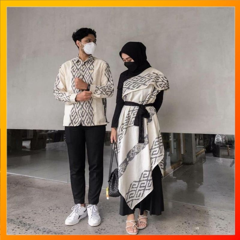Baju Tenun couple - couple tenun - set couple tenun - set couple kondangan - set couple tenun ethnik