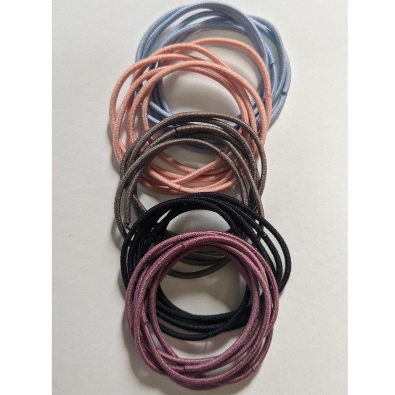 [COD] ikat rambut korea warna warni hitam pink hijau biru abu putih aksesoris rambut murah i can swi