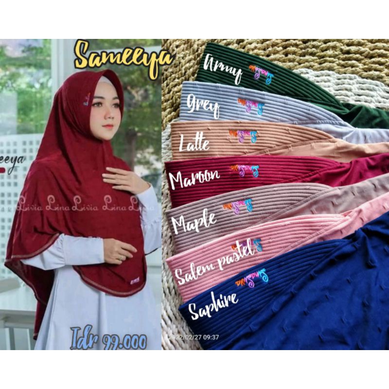 Sameeya linalivia/hijab instan jumbo
