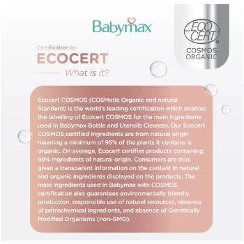 BABYMAX - Ecocert Bottle and Utensils Cleanser 480mL Refill