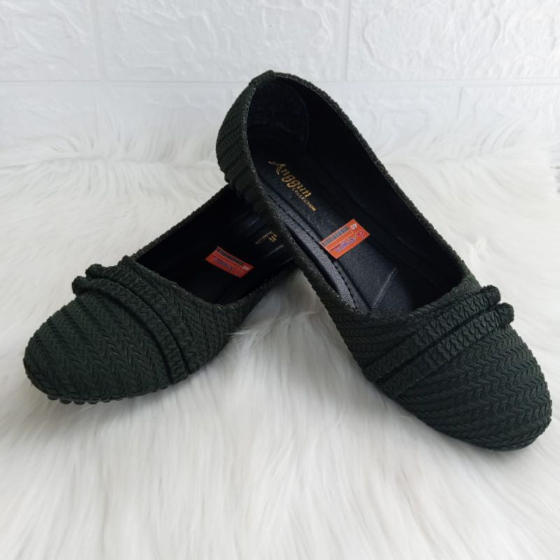 SEPATU BALET WANITA BAHAN DIKSI ARMY FLATSHOES WANITA TERBARU FLATSHOES VIRAL FASHION SALE