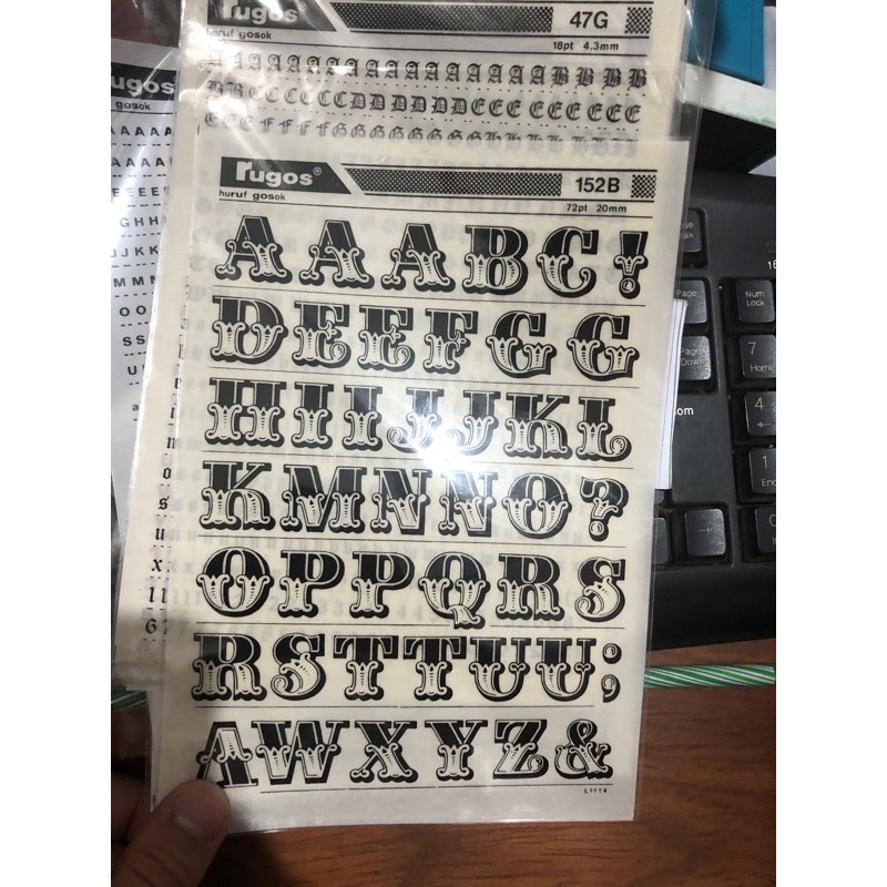 

rugos huruf cowboy style 2 cm tipe 152 b