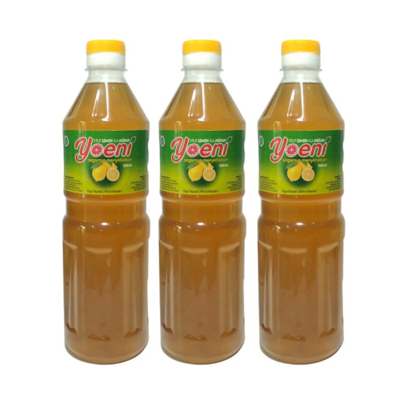 

Minuman Sirup Lemon Yoeni 1000ml Murni Sari Lemon Gula Asli Premium
