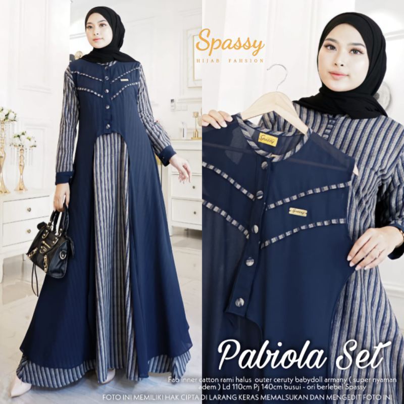 Ready Pabiola Set Maxy Gamis Best Seller By Ori Spassy