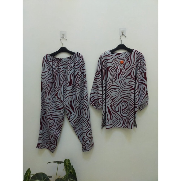 STELAN MAMA ROSA ZEBRA(COD)JUMBO/ONE SET WANITA TERBARU/ONE SET VIRAL KEKINIAN