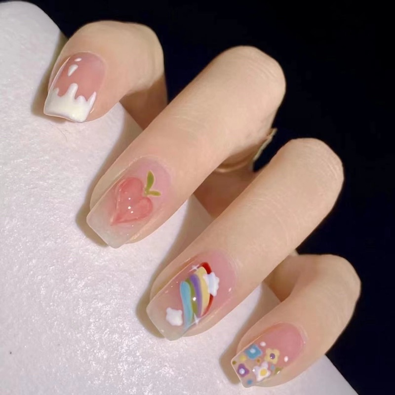 Kuku Palsu 【A23，lem sticker】Nikah kuku Wedding False Nailart Pengantin Tangan
