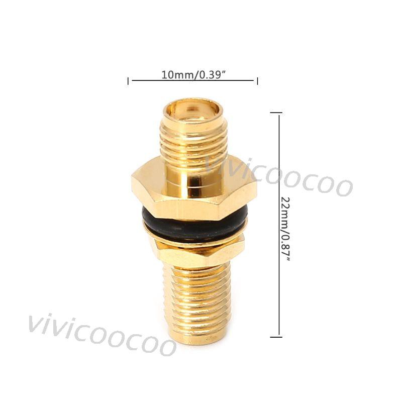 VIVI SMA Female Jack RF Connector Straight Coaxial Converter Adapter Panel Mount O-Ring Connectors