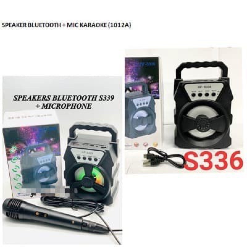 Speaker Bluetooth Portable HF 339  HF 336 free microphone / Speaker Karoke ( bisa bayar di tempat )