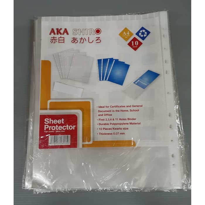 

PP POCKET CLEAR SHEET PROTECTOR A4 ISI 10 LEMBAR | STATIONERY