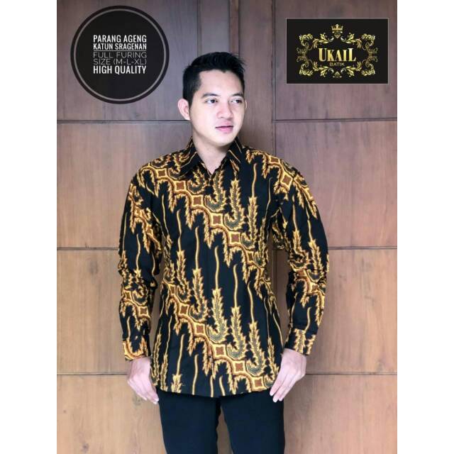 Batik Pria PARANG AGENG Asli Katun Sragenan High Quality Full Furing Murah