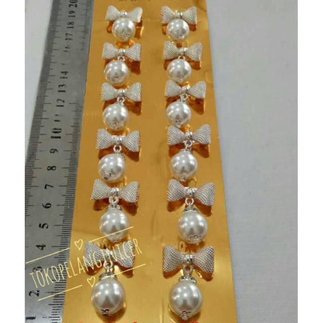 Bross/Bros Hijab Dagu Juntai Mutiara Mini by TokoPelangiNicer Pusat Grosir Ecer Aksesoris Jilbab