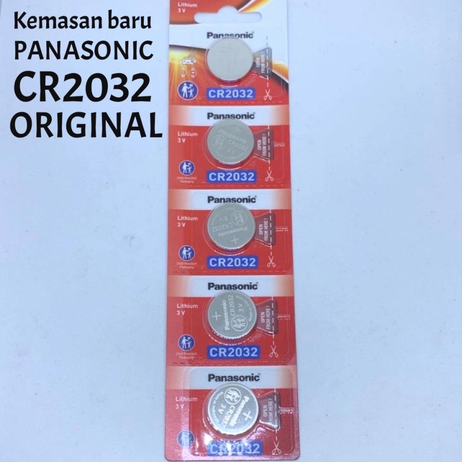 Baterai Batre Battery Jam Kancing CR2032 CR 2032 Panasonic Kemasan Baru Ori