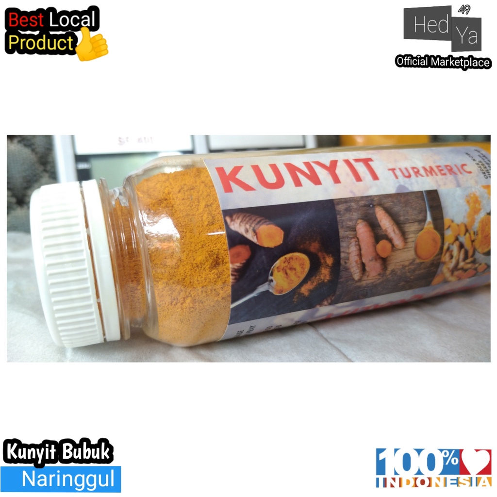 

Kunyit Bubuk Halus Kemasan Botol 110gr Bumbu Rempah Turmeric Powder Original Home Made