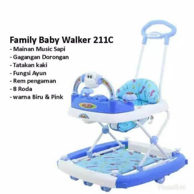 Baby walker Family dengan Mainan 211 C/Tempat duduk bayi