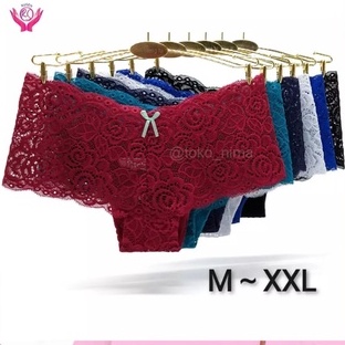 promo 2pcs random dan satuan CD Wanita Sexy Transparan Brukat Lace Premium Women Underwear