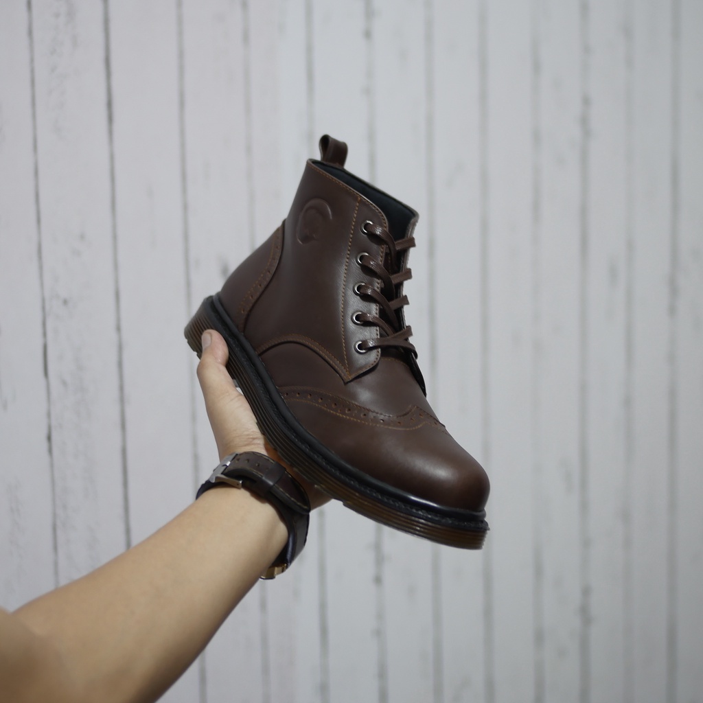 [KLAIM VOUCHERNYA] PELLIFE BROWN SEPATU BOOTS KULIT GREATA
