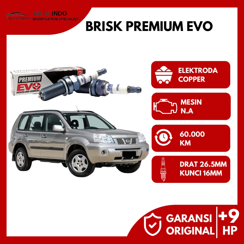 Busi Mobil Racing Nissan Xtrail T30 Busi Brisk Premium Evo ER15SXC 100% Ori