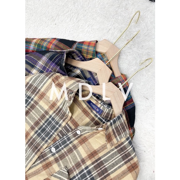 MDLV ~ 8930# Giordana Flannel Plaid Shirt Kemeja Kotak Korea Import