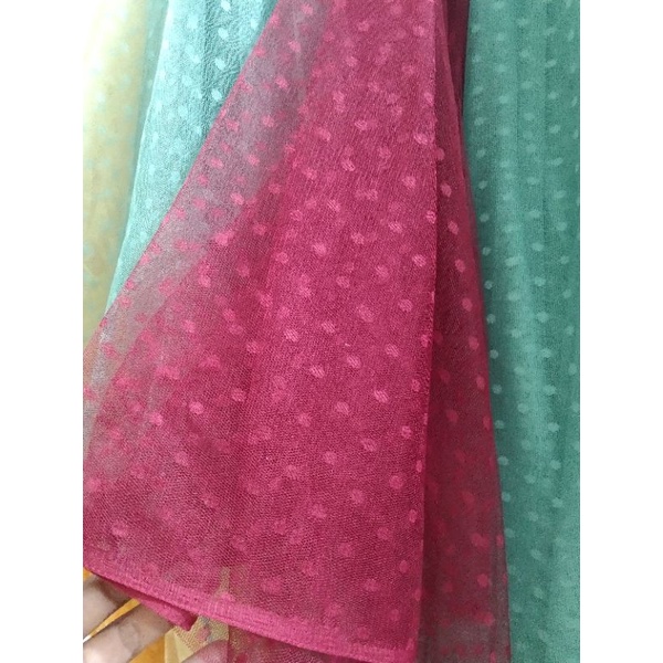 kain tulle dot MURAH/Harga per 1/2(0.5)mtr