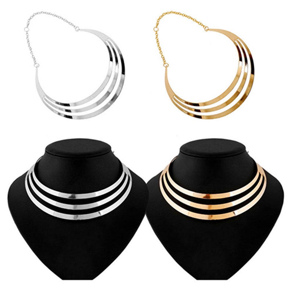 Hu Hu Hu Hu Hu Alat Bantu Pasang Kacamata♡ Kalung Choker Rantai Bentuk Setengah Lingkaran Bahan Alloy Gaya Punk Untuk Wanita