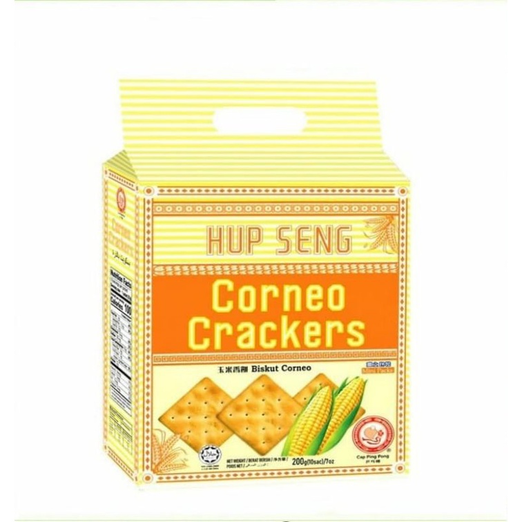 Biskuit Hup Seng Corneo Crackers 200g / Hupseng Corn Krakers Jagung Import Impor Malaysia Biscuit