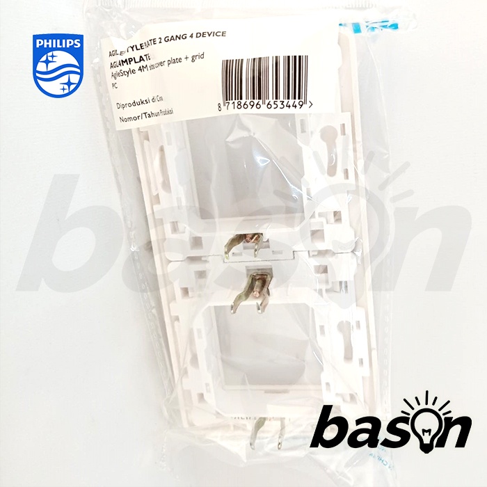 PHILIPS AgileStyle Stop Kontak Dobel 16A - Double Socket Schuko Outlet