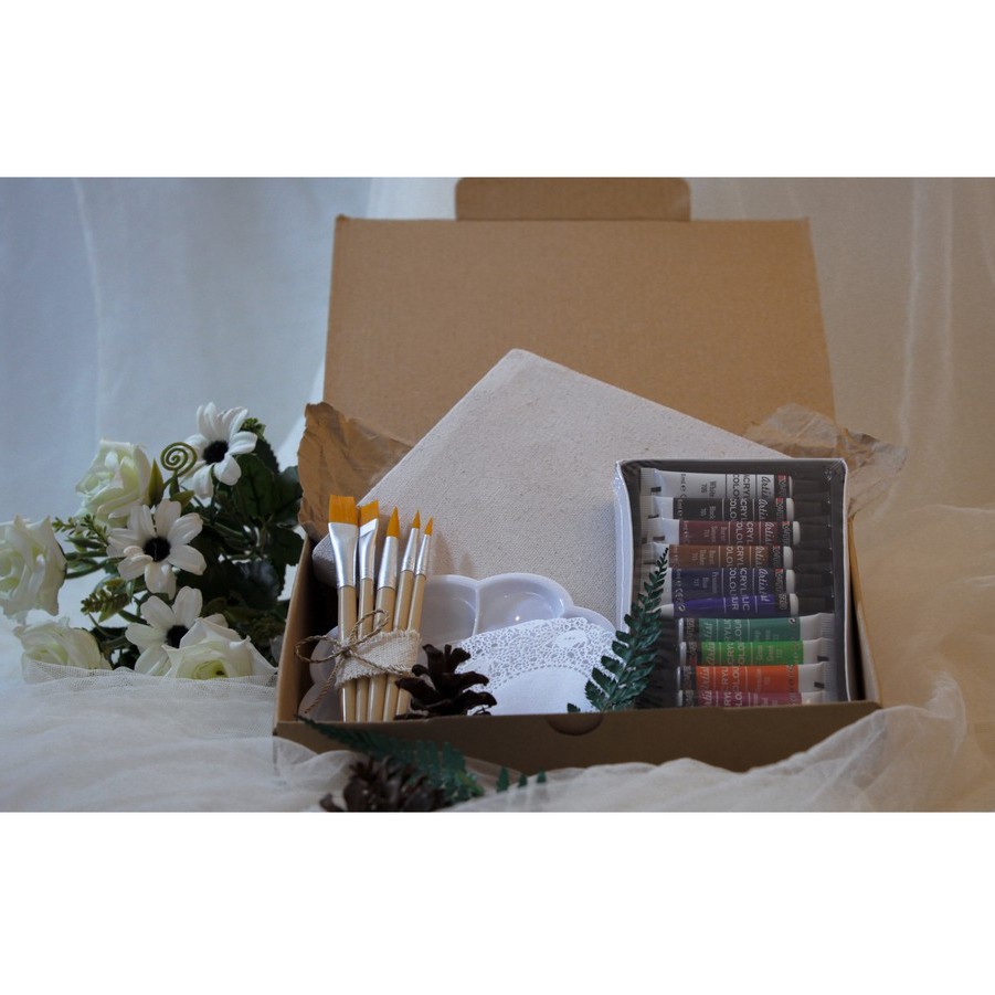 

CANVAS PAINTING ACRYLIC COLOR GIFT (PAINTING KIT SERIES H) + PAKET MELUKIS KANVAS CAT AKRILLIK KUAS
