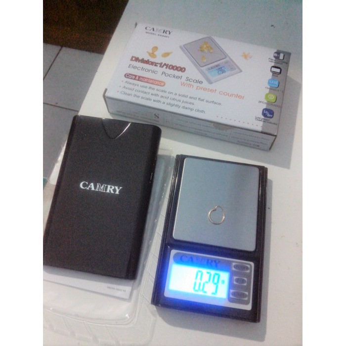 Timbangan Emas Camry Kapasitas 200 GRAM / 100 GRAM EHA401 200 Gram akurasi 0,02 GRAM 0.01 Gram display digital menyala