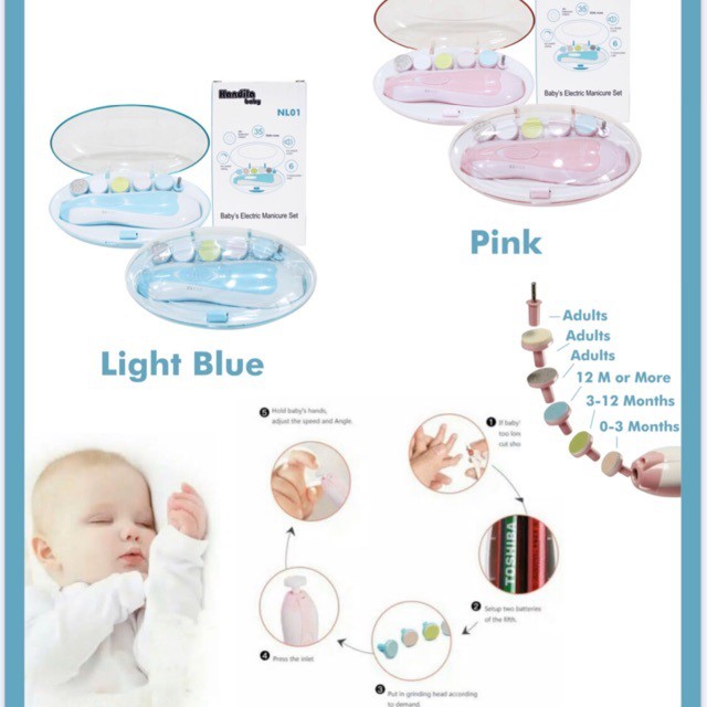 Kandila Baby's Electric Manicure Set Gunting Kuku Bayi Elektrik Kandila WHS