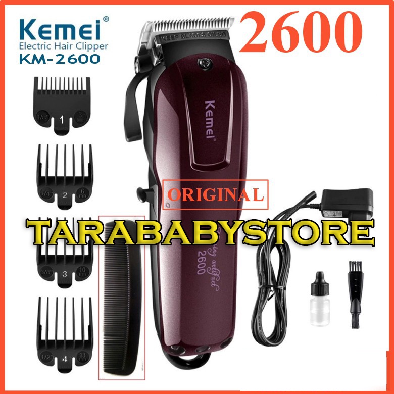 KEMEI KM-2600 Professional Rechargeable Electric Hair Clipper Cordless