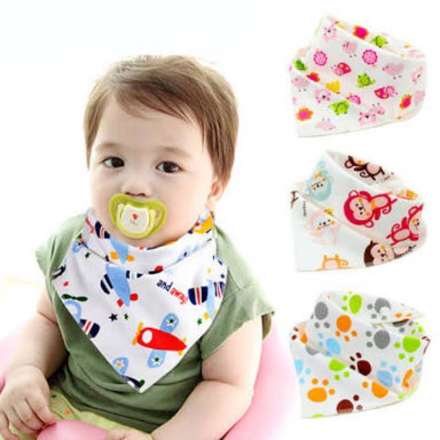 Celemek Bayi / Bib Slabber Segitiga / Tatak Iler Alas Makan Bayi C14