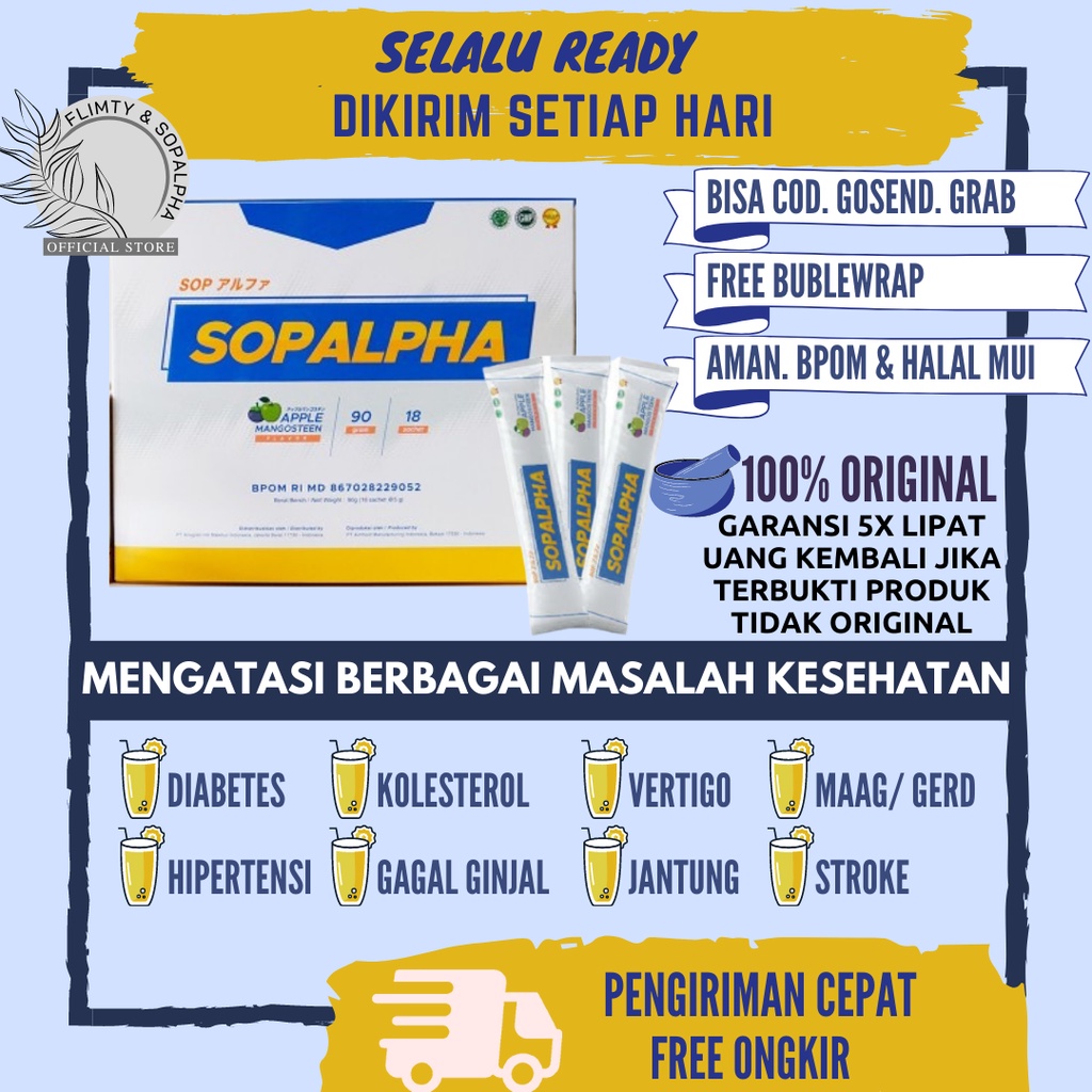 SOPALPHA Minuman Kesehatan Suplemen Daya Tahan Tubuh Obat Herbal Diabetes Kolesterol Jantung BPOM