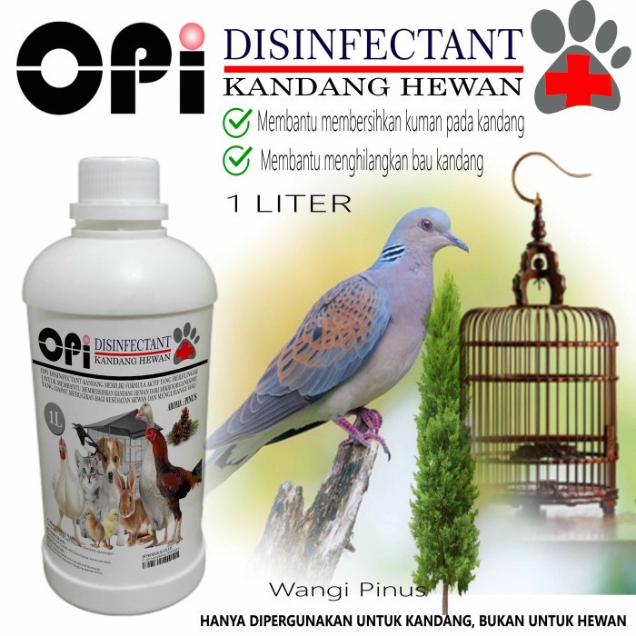 Disinfektan kandang 1Liter wangi Pinus dan lainnya New Formula Wangi OPI Produk by Ovelly shop sudah ada izin edar resmi by Oke sabun suplayer