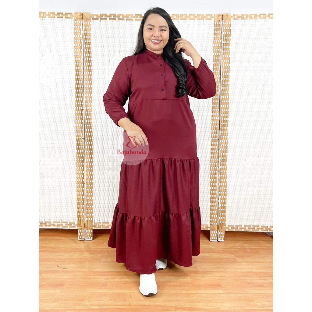 Gamis Jumbo LD 120 / Gamis Big Size Wanita / Bajubunda Plus Size Fashion