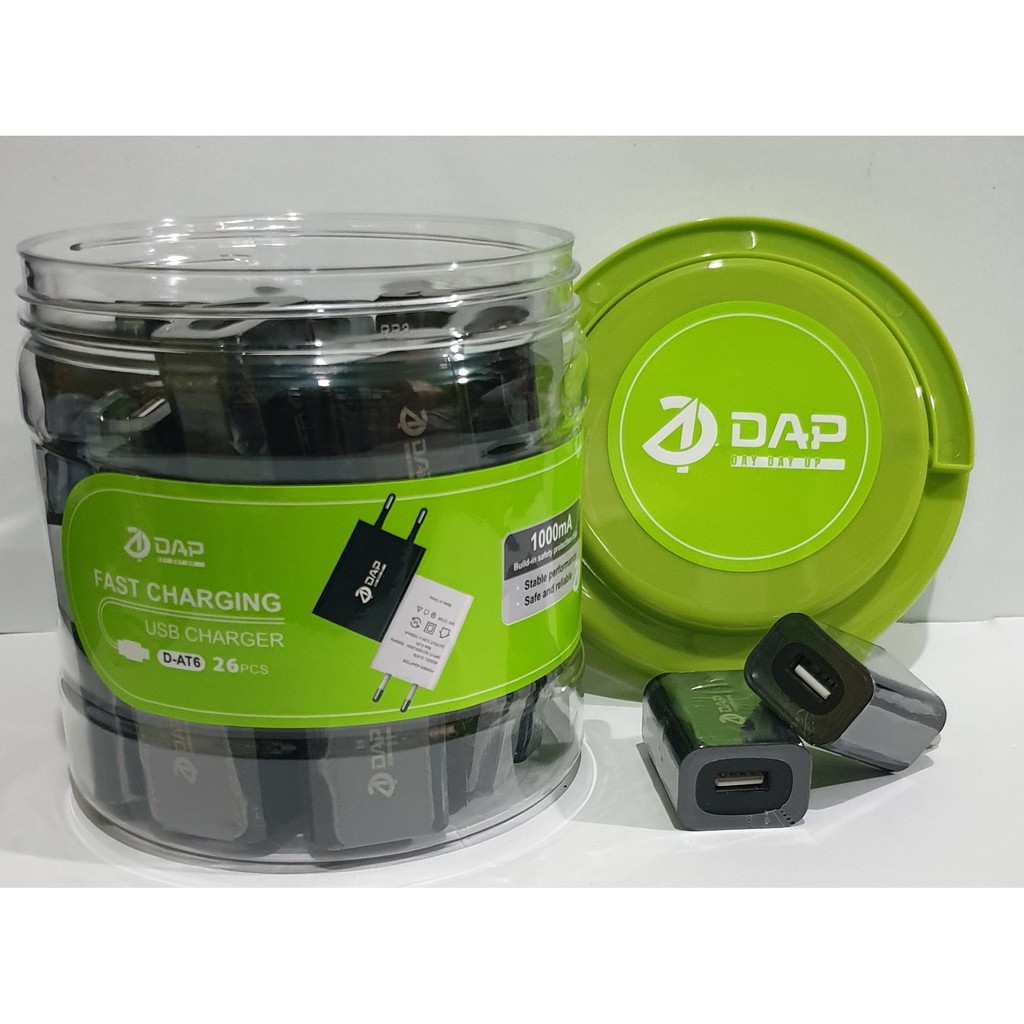 Adaptor Charger Single USB 1 A DAP D-AT6 - SATUAN ECER -