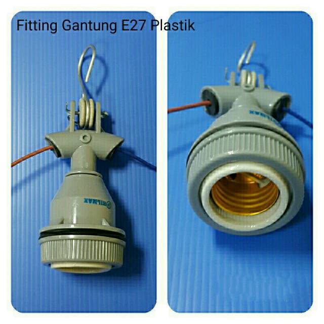 Fitting Gantung E 27 Plastik