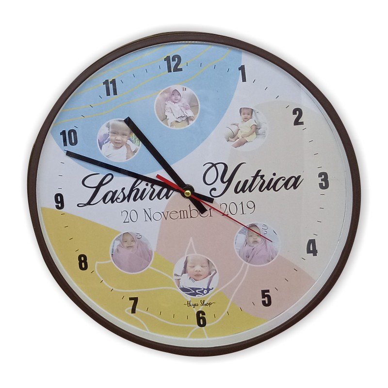 JAM DINDING FOTO CUSTOM BULAT BESAR