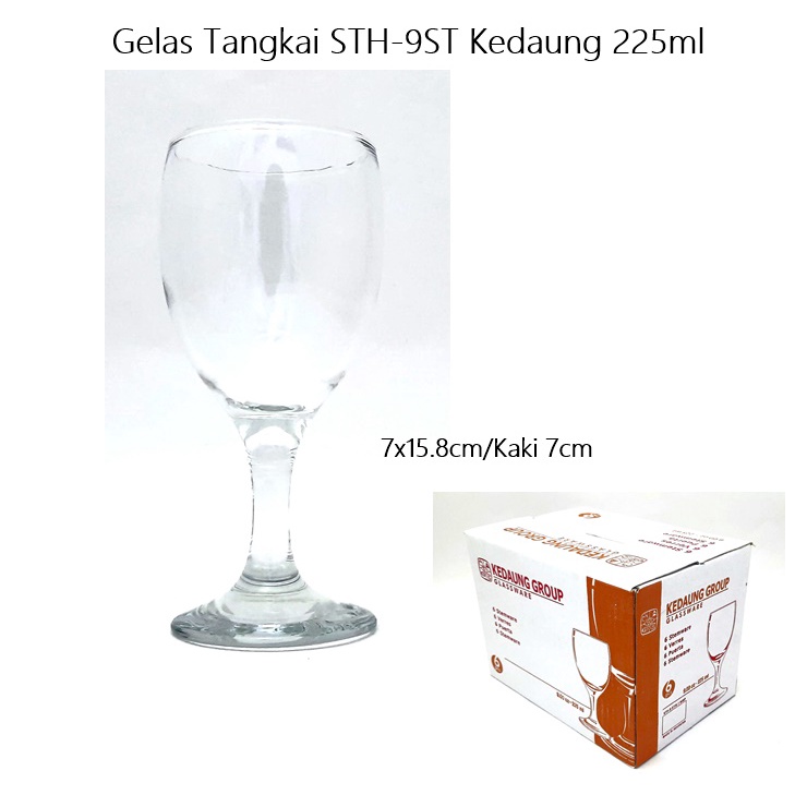 Gelas Tangkai/Gelas Kaki Kedaung STH-8 RM/6-1 225ml/SHT-9ST 315ml/STH-11ST 225ml