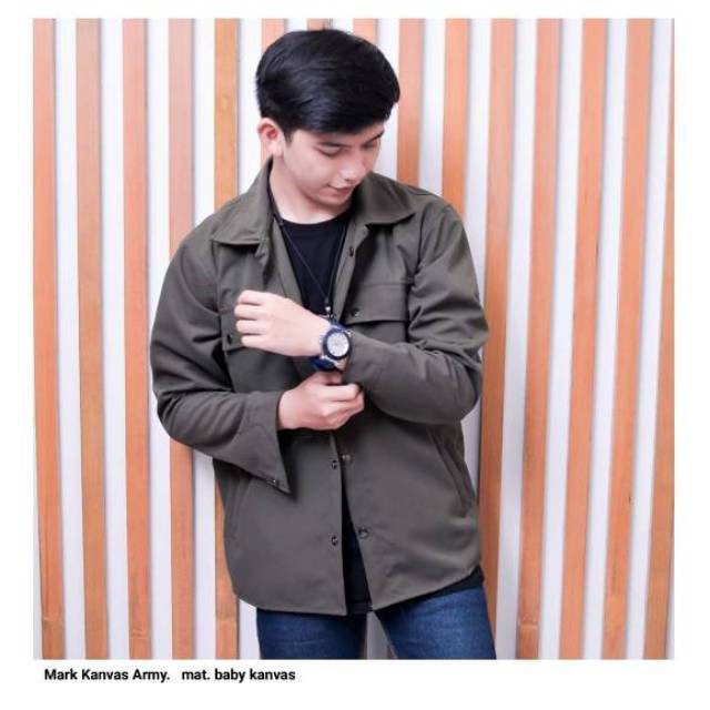 ANAK REMAJA DEWASA PRIA XONE/  MARK JAKET KANVAS ARMY COWO | JAKET ARMY