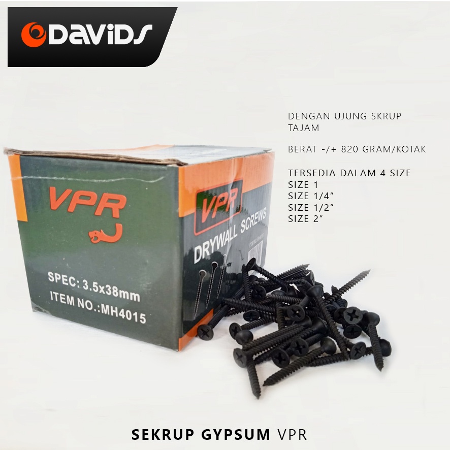 Sekrup Gypsum Skrup Gipsum Drywall Screw Plafon Baja Kayu VPR