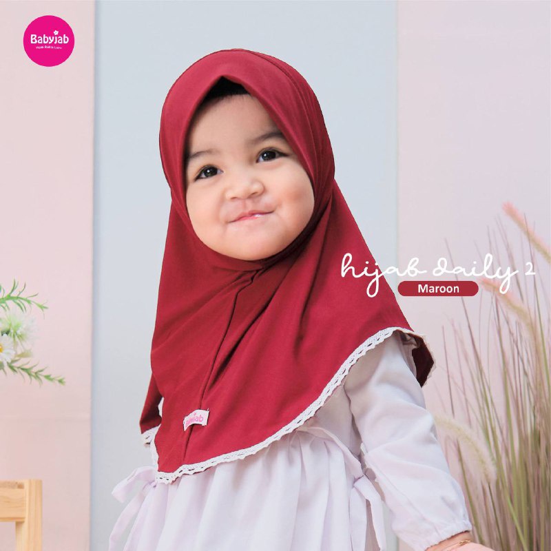 Babyjab Hijab Daily 2 Anak Perempuan Lucu Polos - Baby Jab Jilbab Harian Murah Cantik Usia 0 1 2 3 4 5 6 7 Tahun