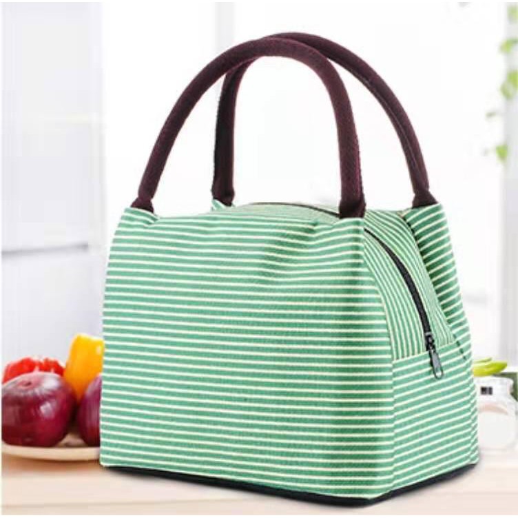 TAS WANITA HAND BAG TOTE BAG STRIPE CANVAS MULTIFUNGSI IMPORT PREMIUM #3227