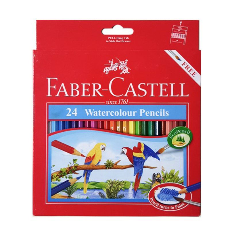 

[Haibara] Water Colour Pencil Faber Castell pensil warna 24 original