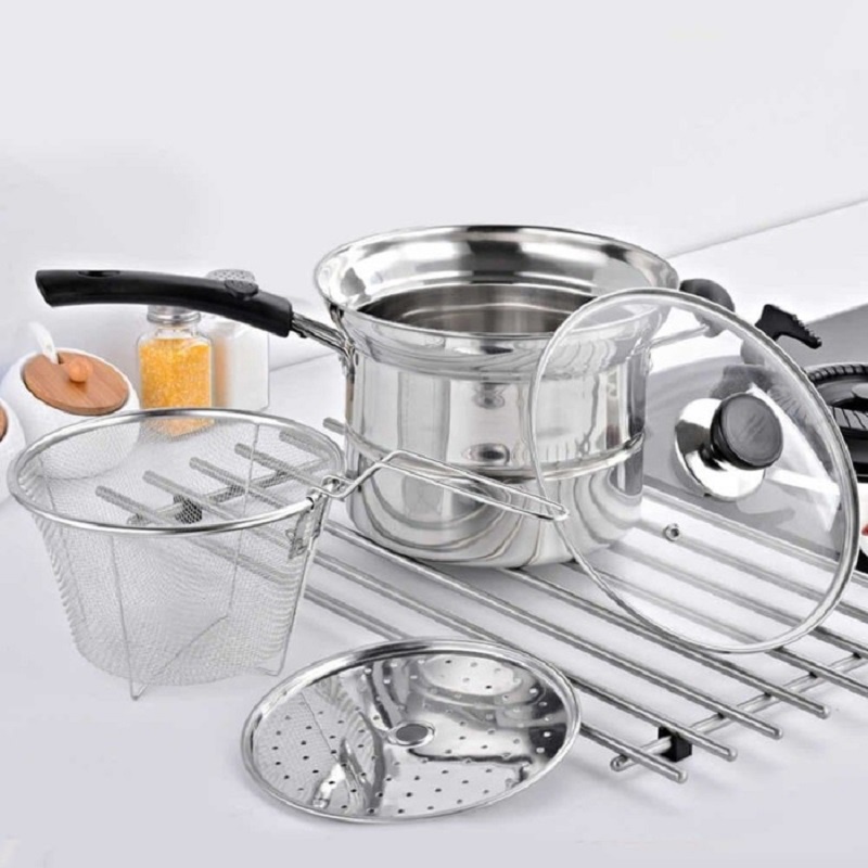 STEAM &amp; FRYING COOKING POT 22CM