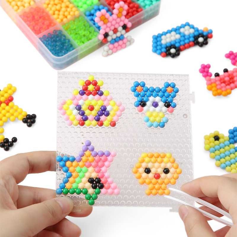 Mainan Manik-Manik DIY Anak Perempuan Magic Mold Beads Puzzle 6000PCS