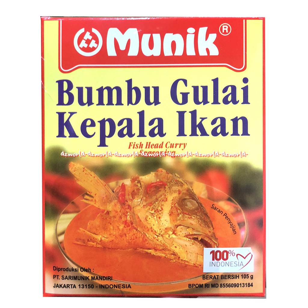 Munik Bumbu Gulai Kepala Ikan Fish Bead Curry Seasoning 105gr Bumbu Masak Instan