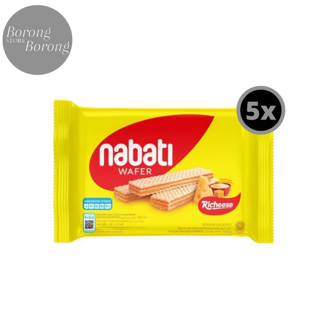 

Nabati Wafer Krim Keju Richoco 46g Keju Cream Wafer (isi 5 pcs)