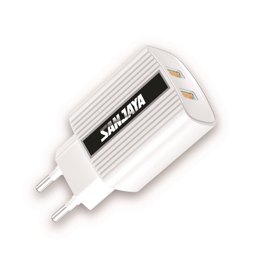 Sanjaya Adaptor Charger 2 USB 2.4A Fast Charging / Kepala Charging