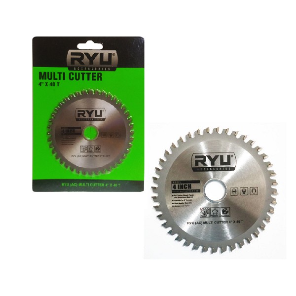 RYU Multi cutter Mata Gerinda 4 inchx40T Gergaji Pemotong Pvc Alumunium Fiber Kayu Multicutter 4&quot;